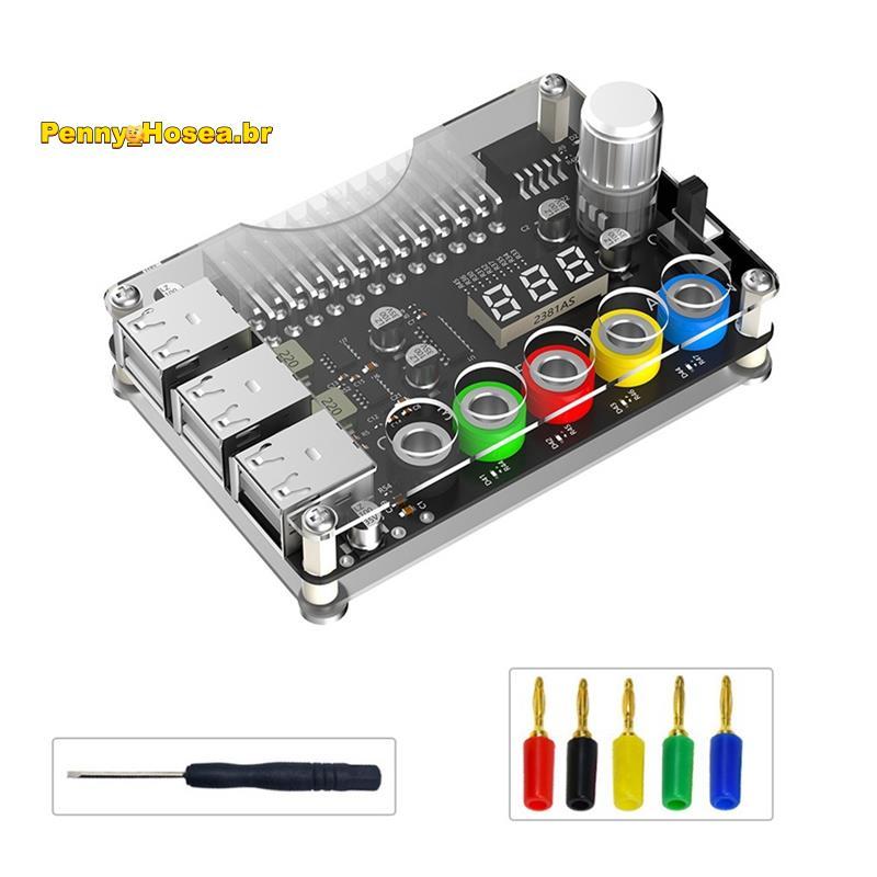 [Vendas Quentes P] Placa De Fuga De Fonte De Alimentação ATX De 24 Pinos Módulo Botão De Tensão Ajustável 6 Portas USB 2