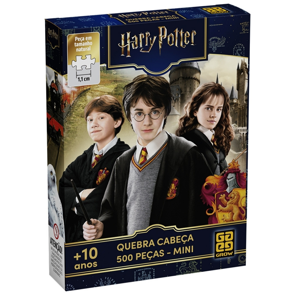 QUEBRA CABEÇA MINI HARRY POTTER 500 PEÇAS PEQUENAS GROW PUZZLE BRUXO FAMÍLIA CRIANÇAS MESA FILME