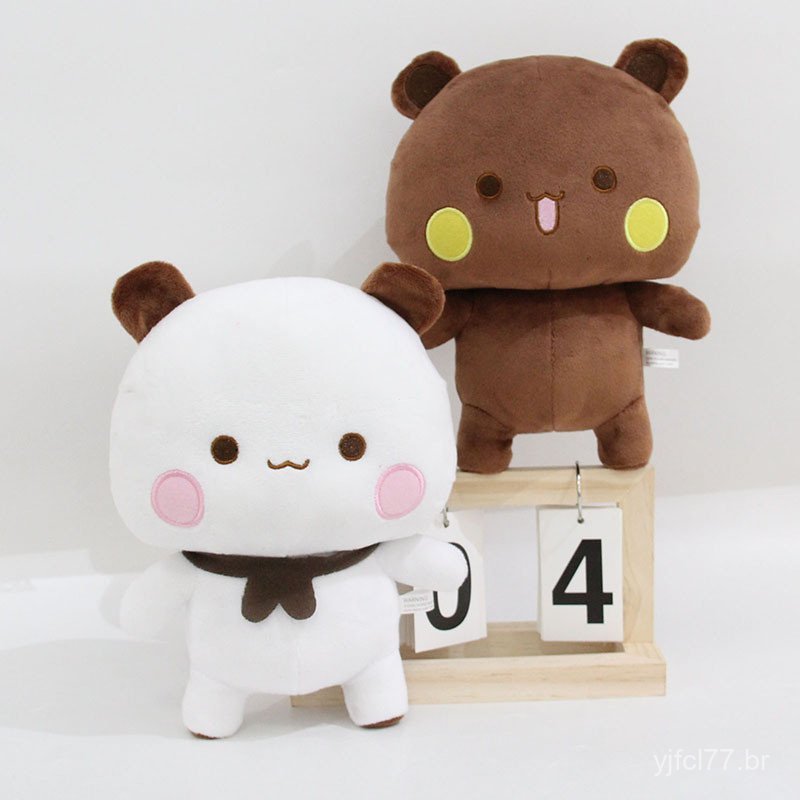 Urso de Pelúcia Fofo Bubu e Dudu Panda, Boneco de Pelúcia Kawaii, Almofada Macia, Brinquedo Infantil