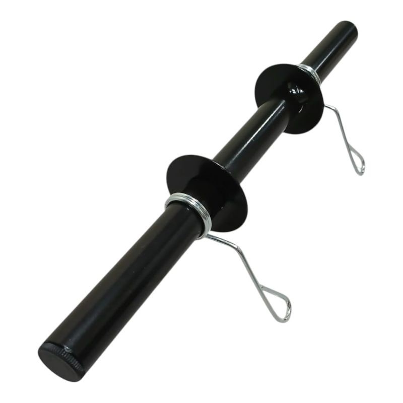 Barra oca 40 cm 1unidade Halter musculação exercícios Anilha preta com presilhas Boby Pump em Promoção