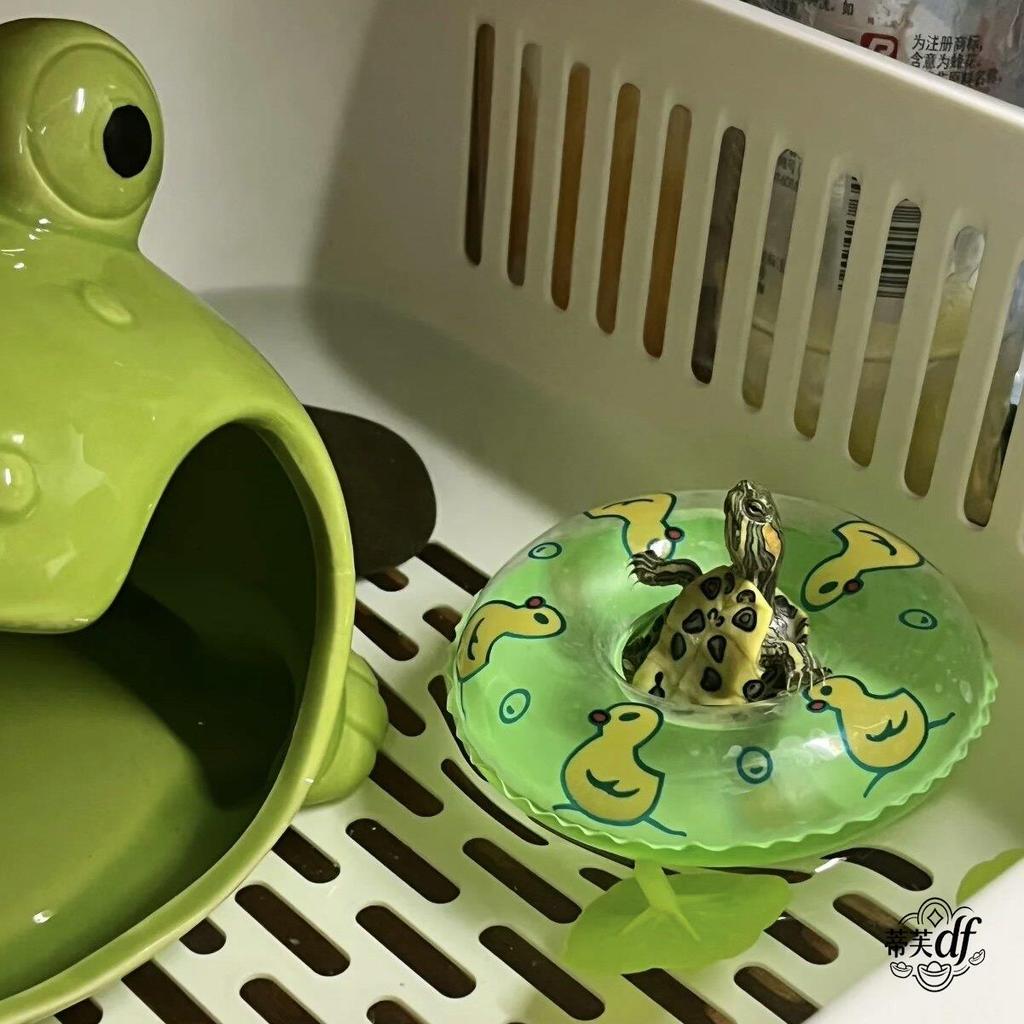 Anel de natação para tartaruga Plataforma de escalada móvel Plataforma de escalada Tanque de tartaruga Decoração de pais