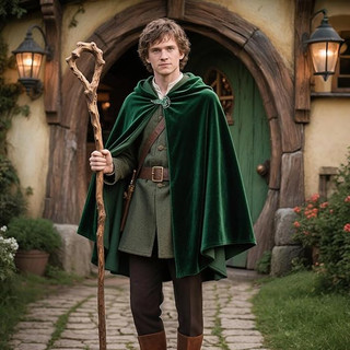 Adulto Medieval Com Capuz Capa Robe Para Homens Bruxa , Feiticeiro , Pirata Roupa Hobbit Cowl Halloween Elfo LOTR Traje 