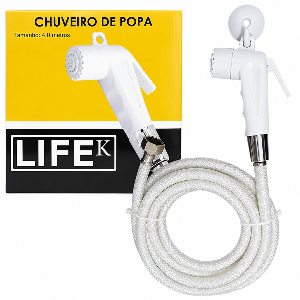 Chuveiro De Popa Ducha Náutica Com Mangueira 4m Barco Lancha Motorhome Veleiros