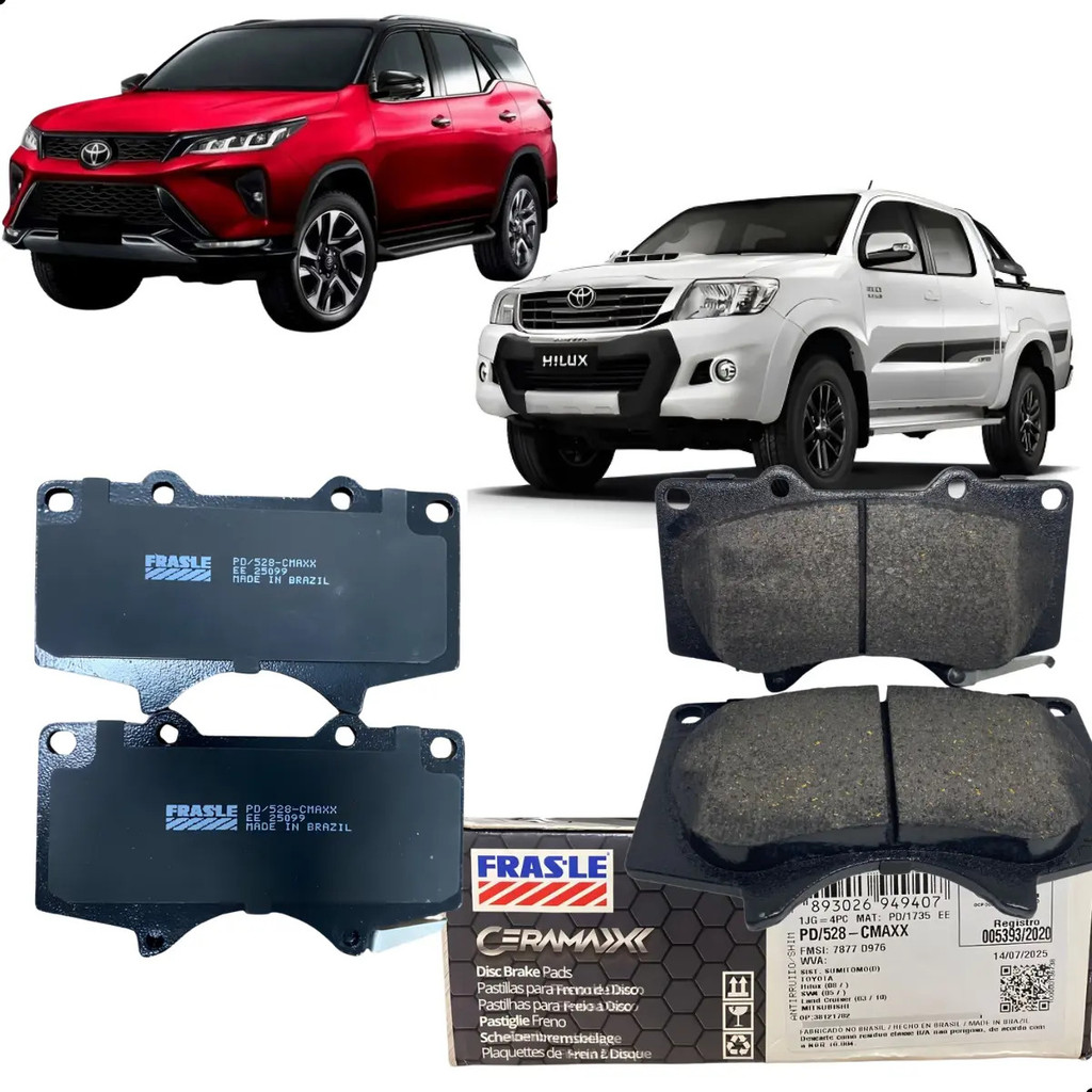 Pastilha Dianteira Ceramica Toyota Hilux Sw4 Srv Srx 2010 Até 2025 Frasle