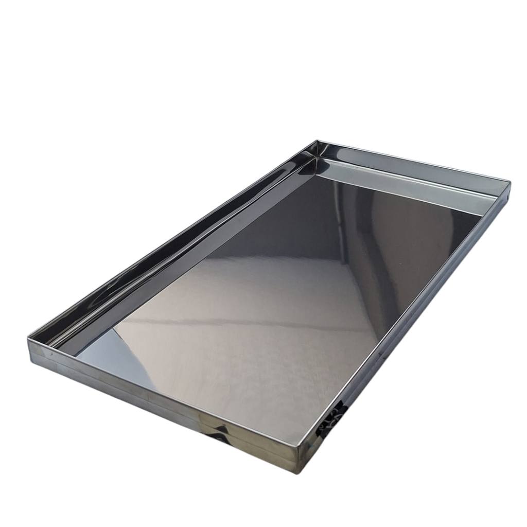 BANDEJA INOX CANTO LISO 40CM PROFISSIONAL PARA PADARIA