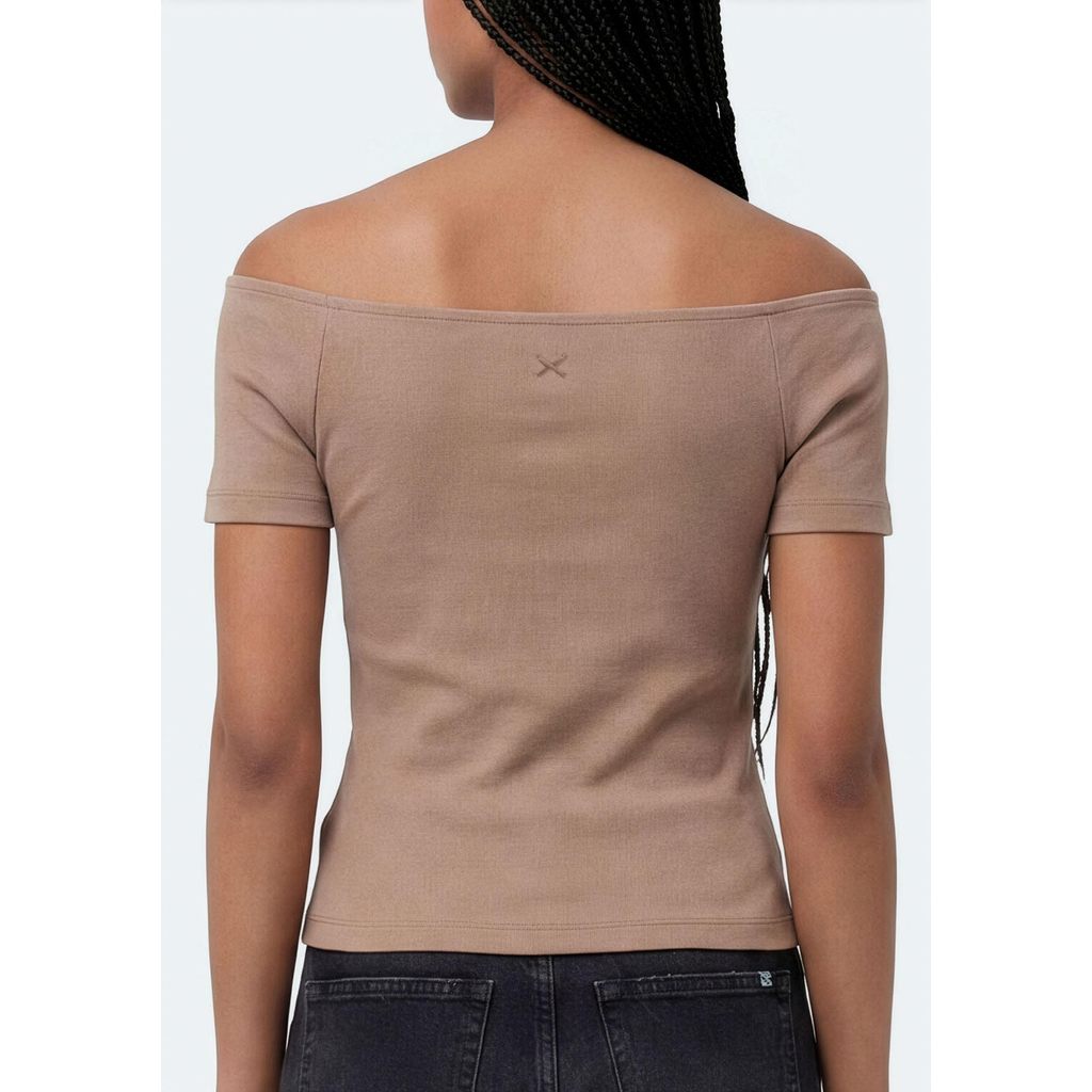 Blusa Teen Manga Curta Ombro A Ombro Hering Teen — imagem 2 de 2