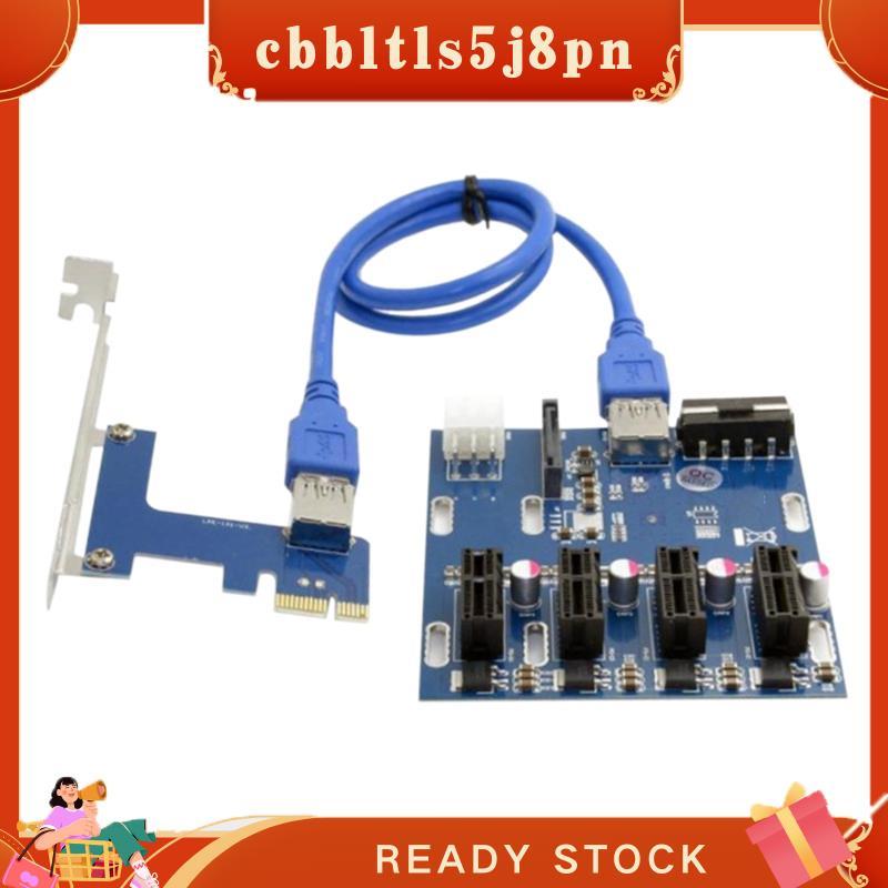 Placa Adicional PCI-E 1 A 4 Express Riser Card Mini ITX Para Externo 4 Slot Adapter Multiplicador De Porta PCIe
