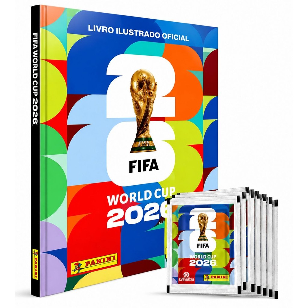 Kit Copa do Mundo 2026 Álbum Capa Dura + 70 Figurinhas