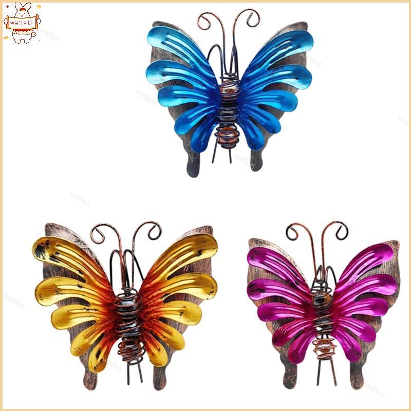 Metal Borboleta Decorações Parede Pendurado Ar Jardim Ornamento Decorativo Para Casa Quintal Cerca