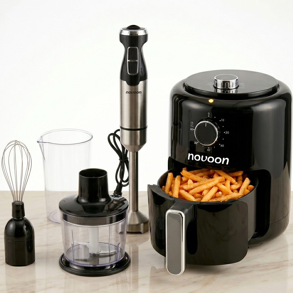 KIT AIR FRYER 2L E MIXER INOX COMPLETO
