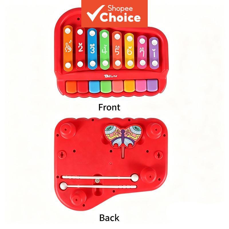 Piano Xilofone De Mão De Oito Tons , Instrumento Educacional Para Crianças , Feriado De Brinquedo Musical Seguro
