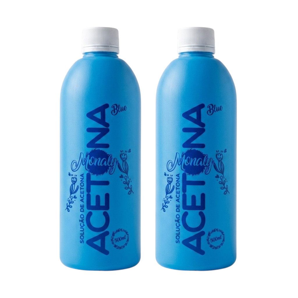 KIT Removedor de Esmalte À Base de Acetona 500ml Monaly (2 unidades)