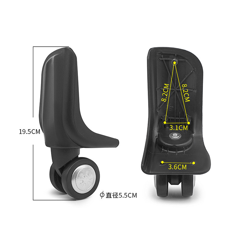 BW028#旅行箱轮子适用替换 Estojo para carrinho de viagem americano, roda silenciosa para reparo de bagagem Universal