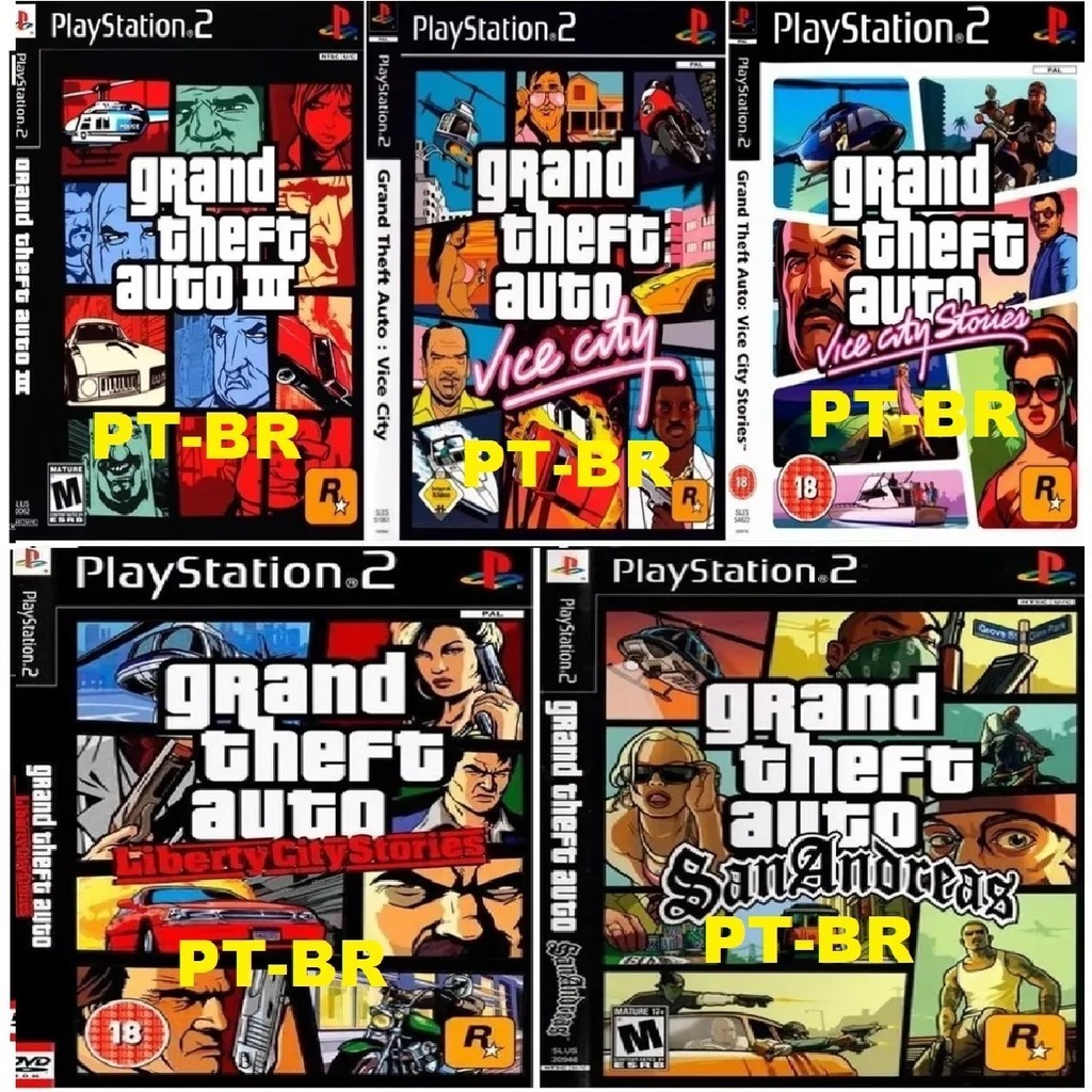 Ps2 Jogos GTA Em Português 5   Promoção
