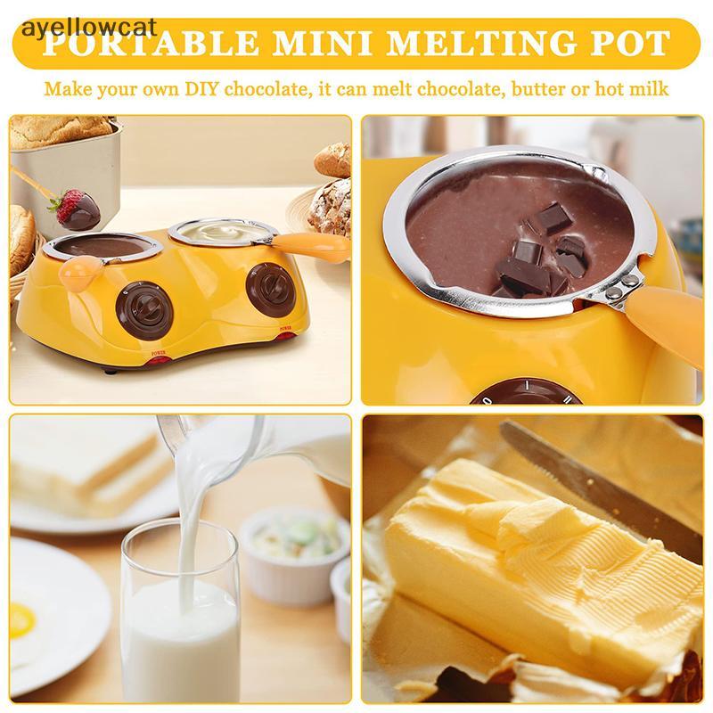 AYE Mini Pote Elétrico Para Derreter Chocolate , Fondue De Fonte , Máquina Aquecedora Leite , Único/Duplo , Derretedor P