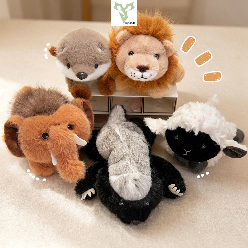 Leão Rytanda , Pato Amarelo , Elefante , Cabra , Lontra , Koala , Dinossauro , Chimpanzé , Boneca De Mesa De Pelúcia Ani