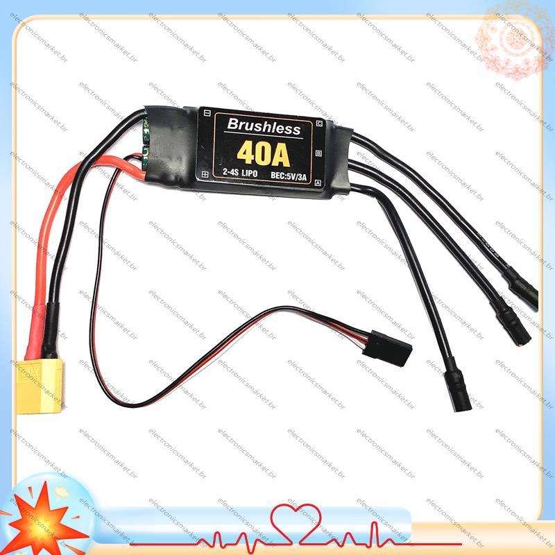 [Em Vendas E] 2-4S 40A Brushless ESC Drone Aviões Peças 40A Motor Controlador De Velocidade Sem Escova Para Helicóptero
