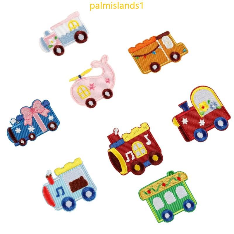 8 Peças Apliques Bordados Carro Desenho Animado Para Roupas Infantis Mochilas Jeans Bolsa Chapéu