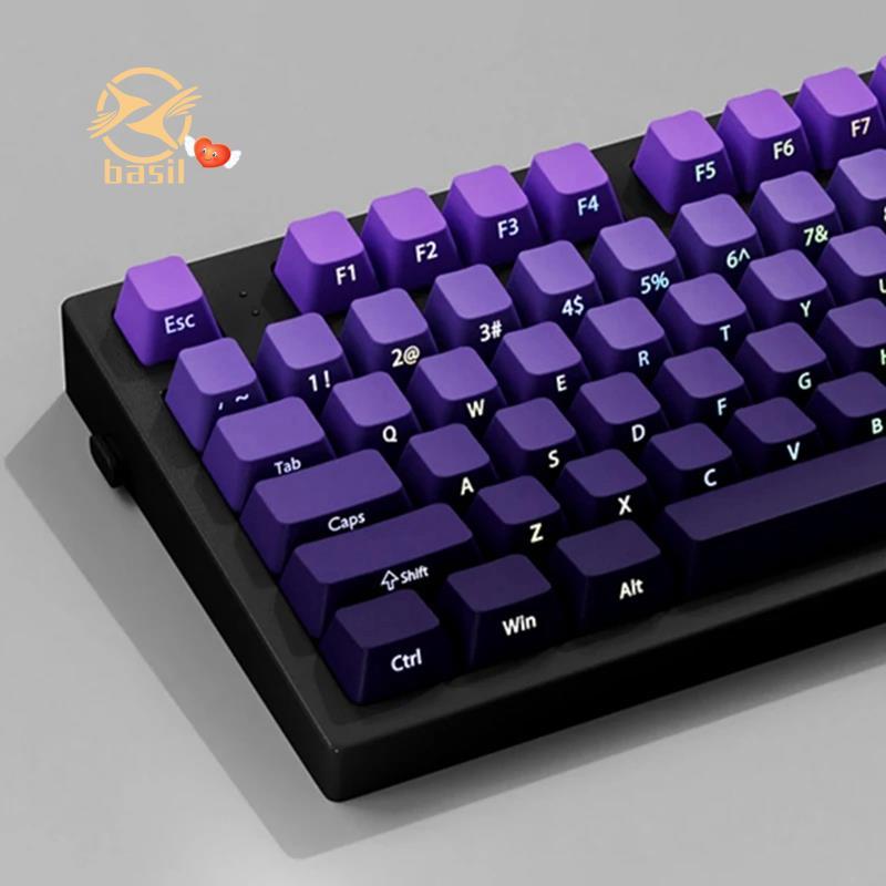 [Desconto B] Gradiente Double Shot PBT Keycap Backlit 130 Teclas Conjunto Completo De Para Teclado Mecânico