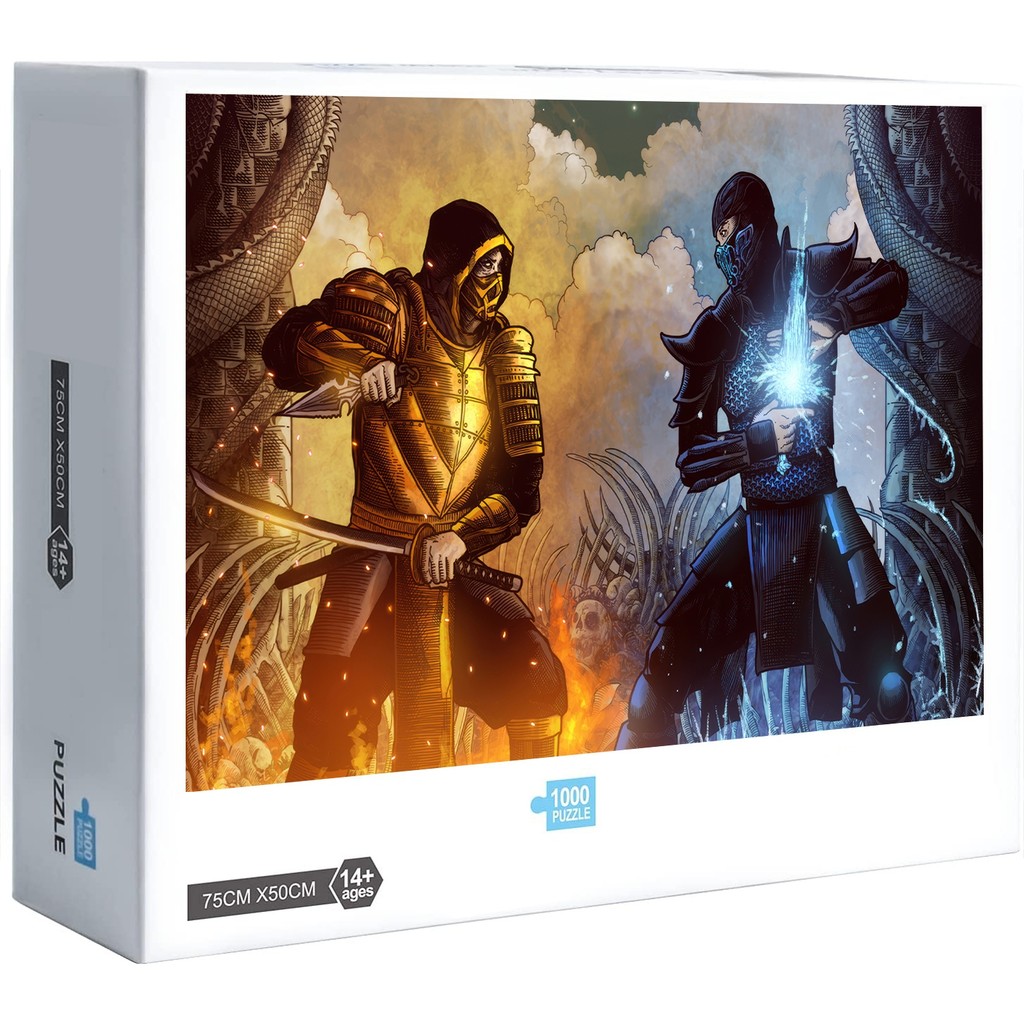 Mortal Kombat Scorpion Sub-Zero Quebra-Cabeça 300 500 1000 Peças Decoração Para Casa Jogo Presente 2