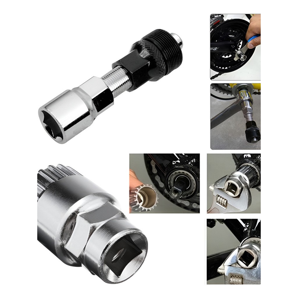 Chave Extrator Saca Pedivela Reparo Kenli + Chave Extrator Bike Movimento Central