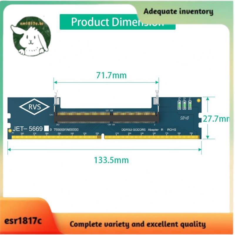 Adaptador Conversor De Cartão De Memória DDR5 SO-DIMM Laptop Para Desktop PC Conector Profissional