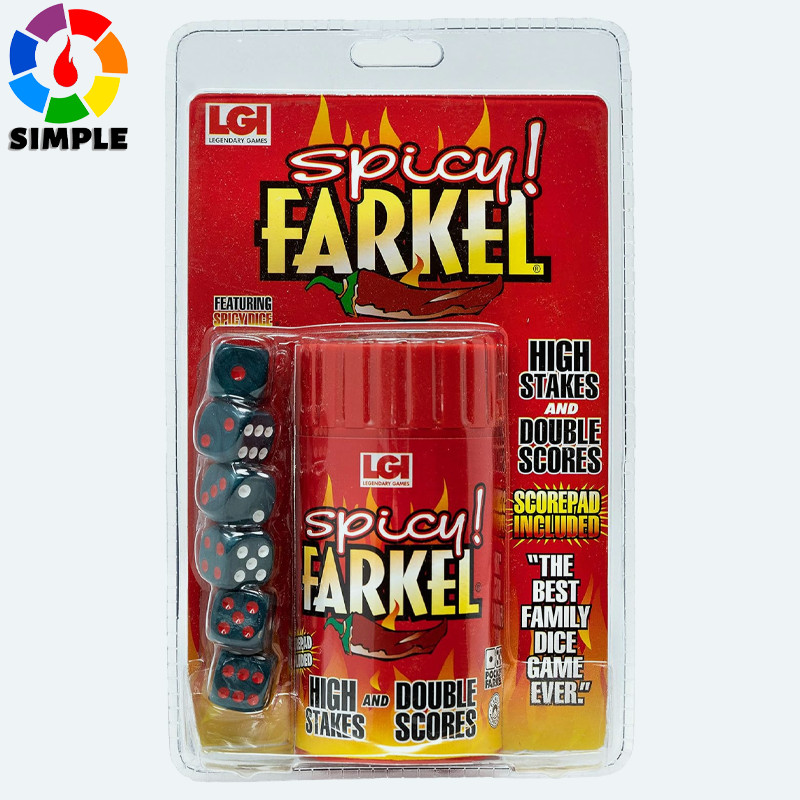 Spicy Farkel Dice Game - High Stakes Family Games & Travel Games Edition with Double Scores & Turn Steals - Game