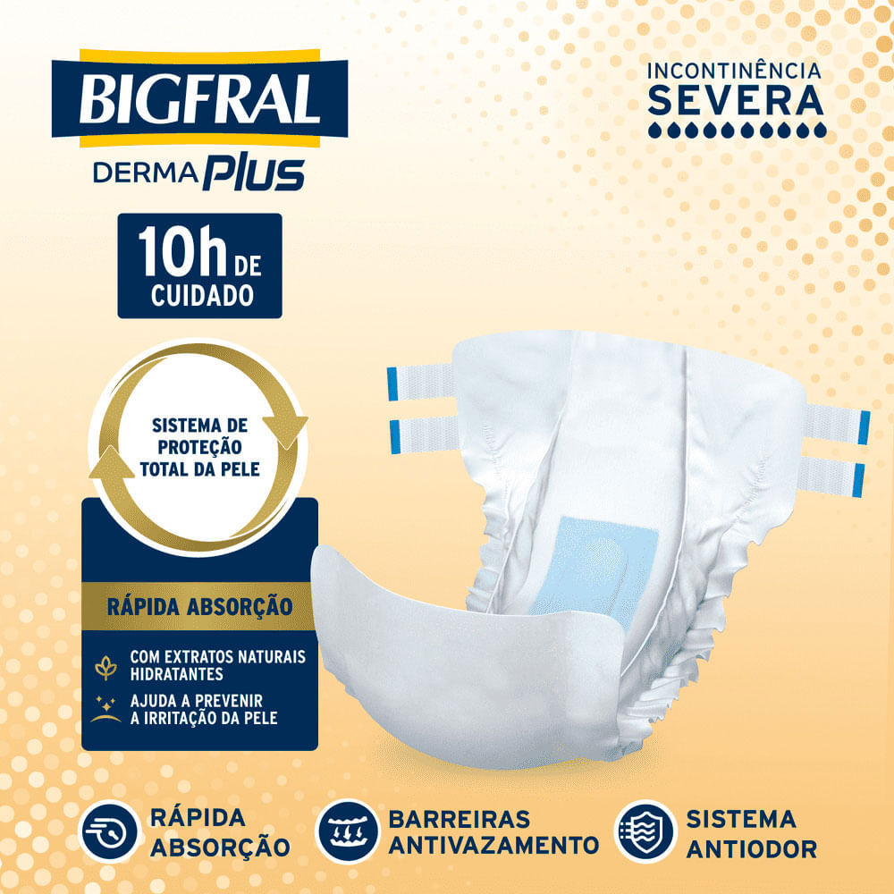 Fralda Bigfral Derma Plus G 7 Unidades