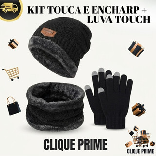 Conjunto de Touca, Encharpe e Luva Touch Estilo e Conforto