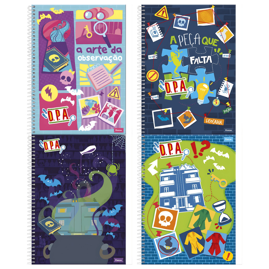 Caderno Espiral Capa Dura 10x1 - 200 Folhas - DPA - Foroni