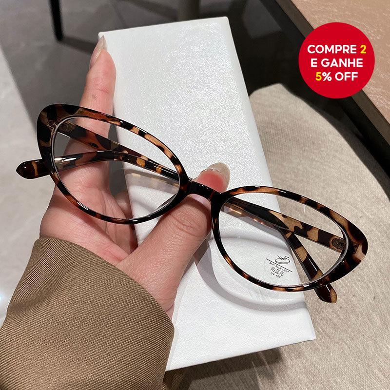 Óculos de armação estreita olho de gato retro coreano com armação de óculos de prescrição anti luz azul fashion