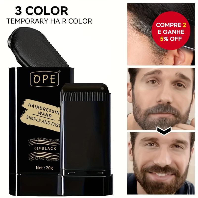 Caneta de Retoque Instantâneo para Cabelo Preto: Solução Rápida e Portátil para Problemas com Cabelos Grisalhos