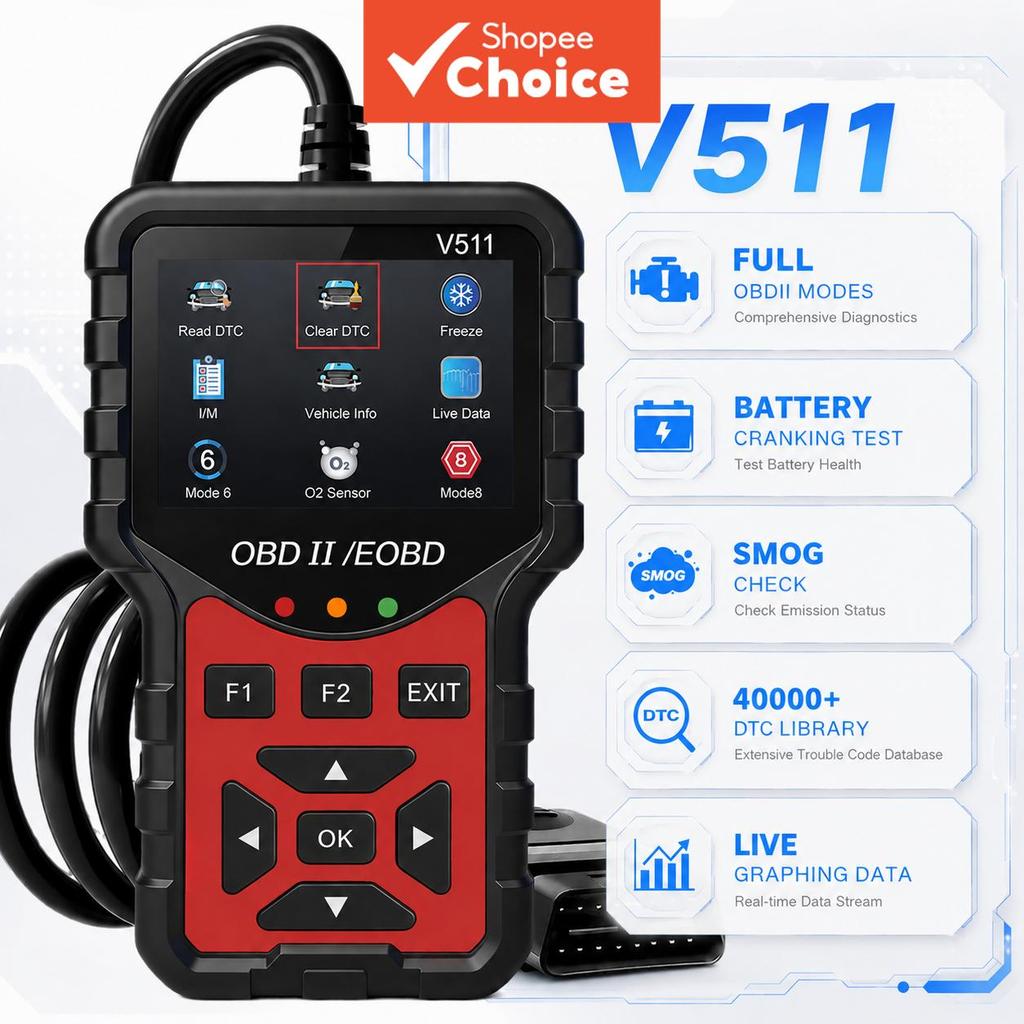 Leitor De Código De Ferramenta De Scanner OBD2 De Diagnóstico Automotivo V511