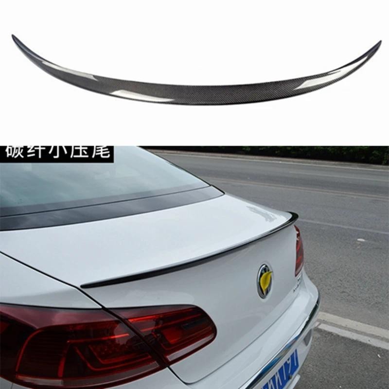 Para Volkswagen Passat CC 2009-2018 Fibra De Carbono/FRP Preto Brilhante Spoiler Traseiro Asa Do Porta-Malas