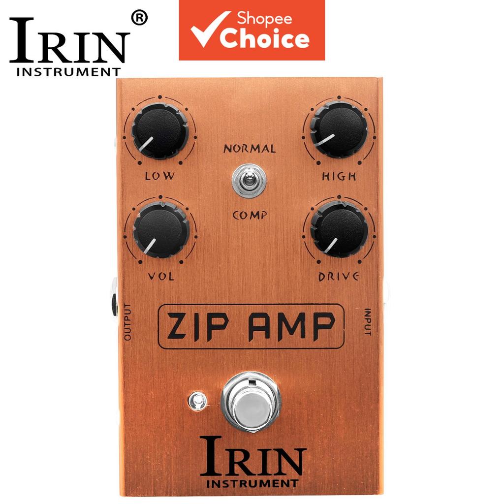 IRIN Pedal Efeito de Guitarra Elétrica ZIP AMP Compressão Overdrive Com Chave Seletora COMP