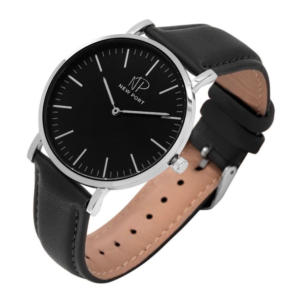 Relógio Feminino Analógico De Couro Casual Minimalista New Port 40mm