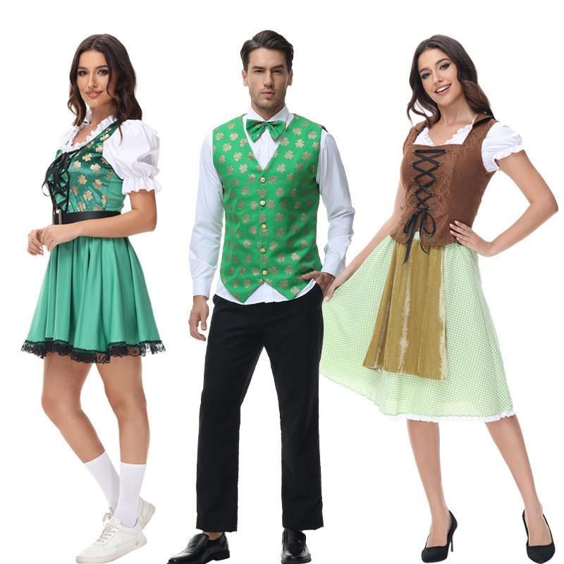 Halloween novo estilo traje adulto das mulheres dos homens alemanha bávaro Bar alemão cerveja traje Role play traje