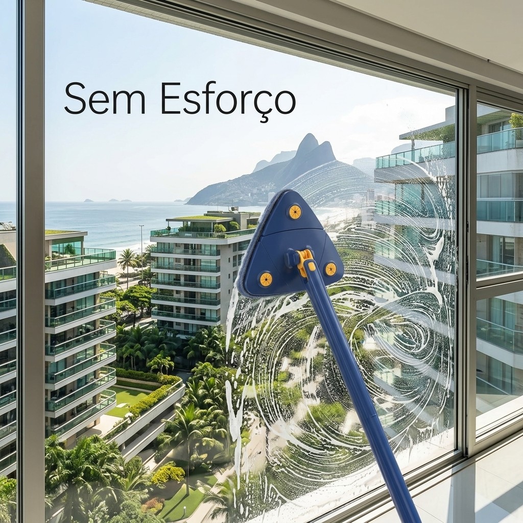 Mop Triângulo Esfregão Giratório 360 Design Ergonômico Limpa Embaixo Da Cama E Sofá Sem Se Curvar Rápido