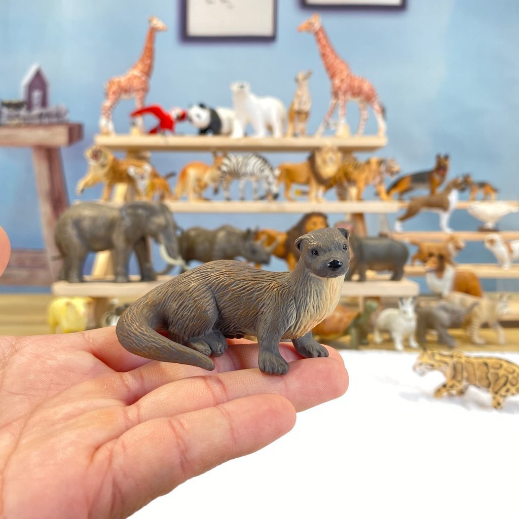 Brinquedo Modelo de Lontra Safari, Ornamento de Animal Marinho, Peixe-Diabo Simulado para Aquário W7OM
