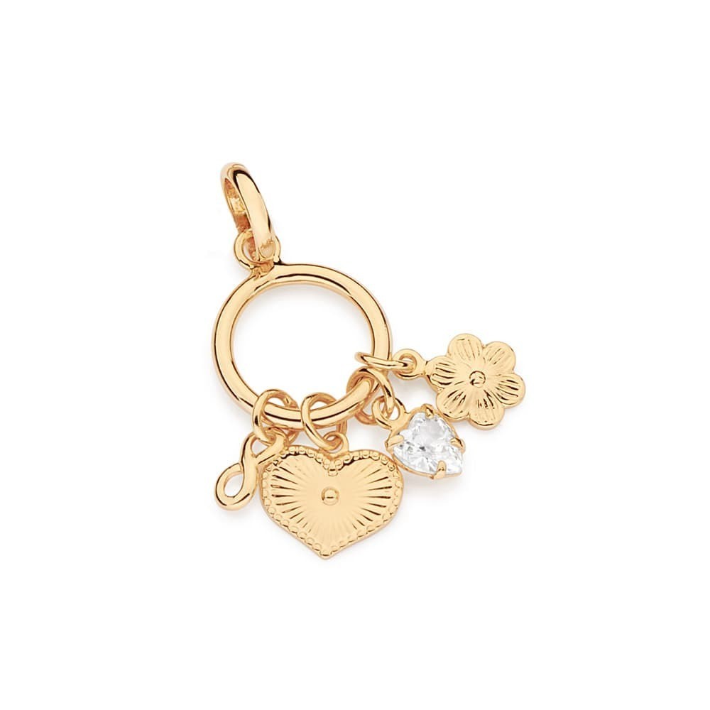 Pingente Rommanel Infinito Coração Flor E Zircônia - 542986