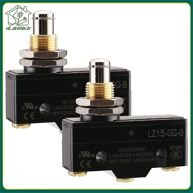 [eli_dobbin.br] Interruptor Básico De Uso Universal , Microinterruptor De Êmbolo De Montagem Em Painel Z-15GQ-B (LZ15-)