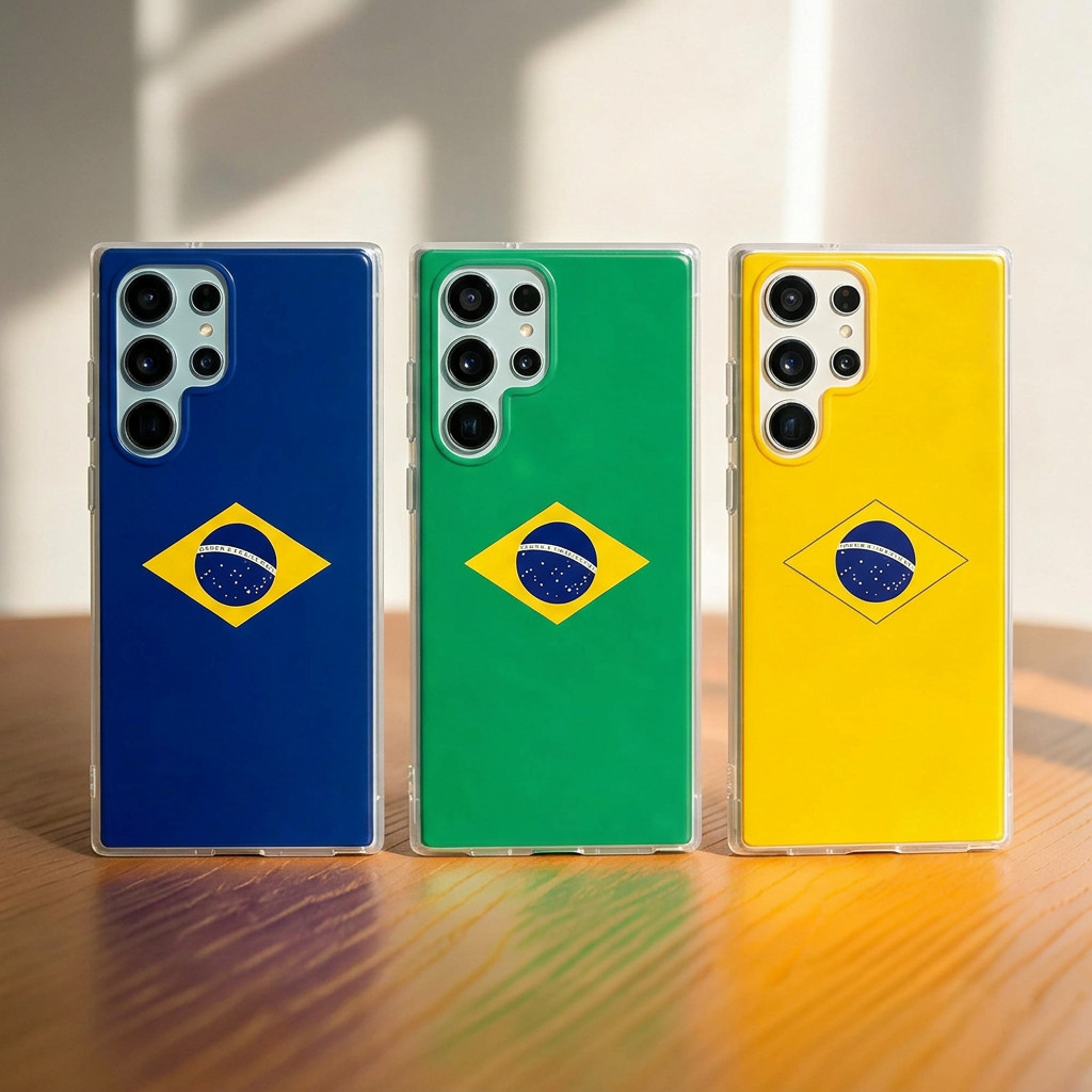 Bandeira Brasileira Capa Para Samsung Galaxy A03 A05 A06 A10S A10 A11 A12 A13 A15 A14 A16 Anti-impacto Silicone