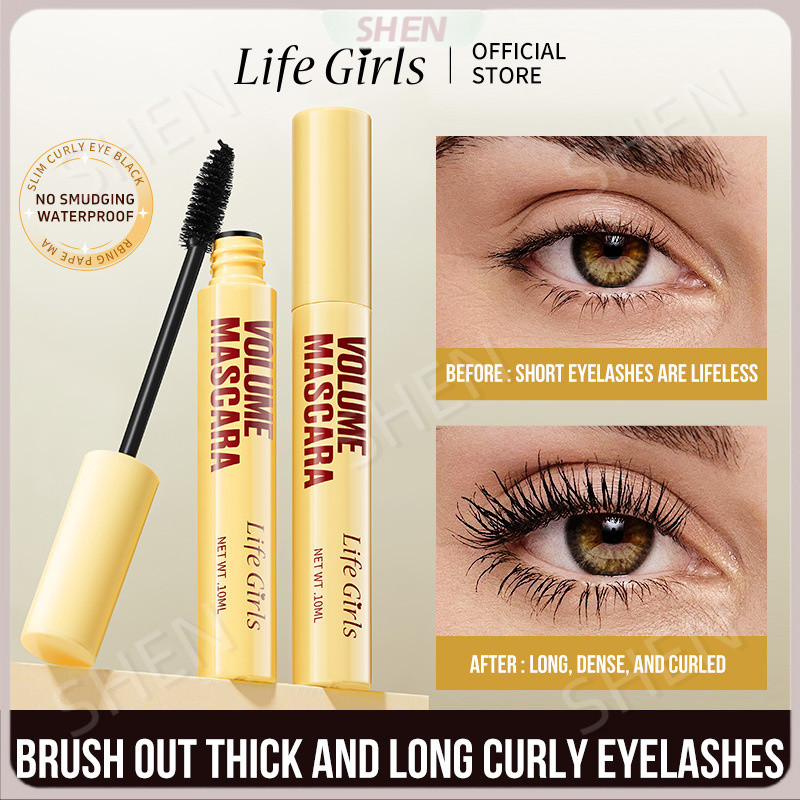 Life Girls Long-Length Segurando Maquiagem Rímel Rímel À Prova D 'Água Grosso Curling Europeu Americano Fonte de Beleza