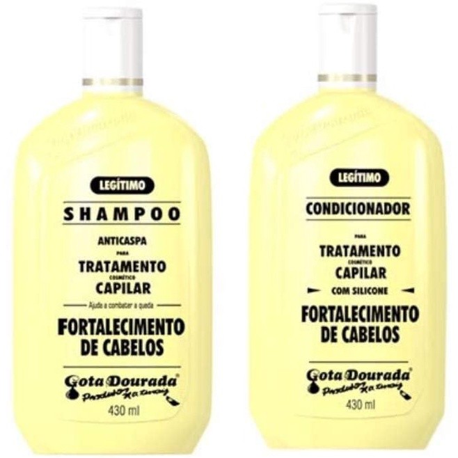 Kit Gota Dourada Shampoo + Condicionador Fortalecimento de Cabelos 430ml cada