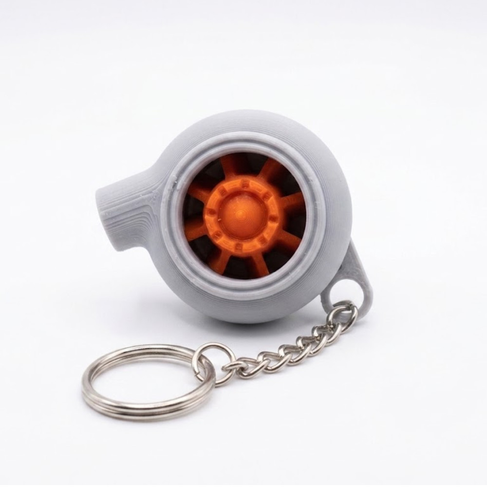 Chaveiro Turbo Keychain Turbina Automotiva Miniatura Carro - 3D