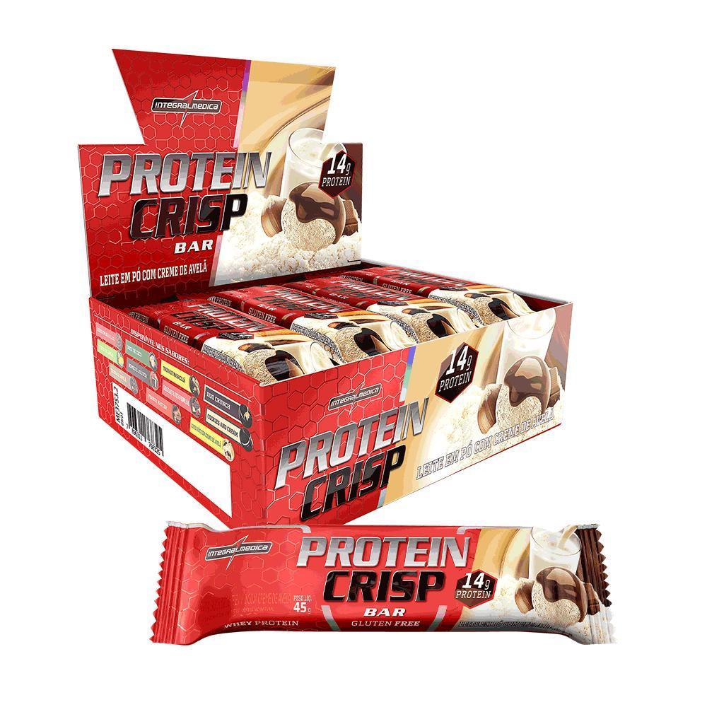 Barra de Proteína Whey Crisp Bar 12un Integralmedica - Proteína de Qualidade, Baixa Caloria e Muito Sabor