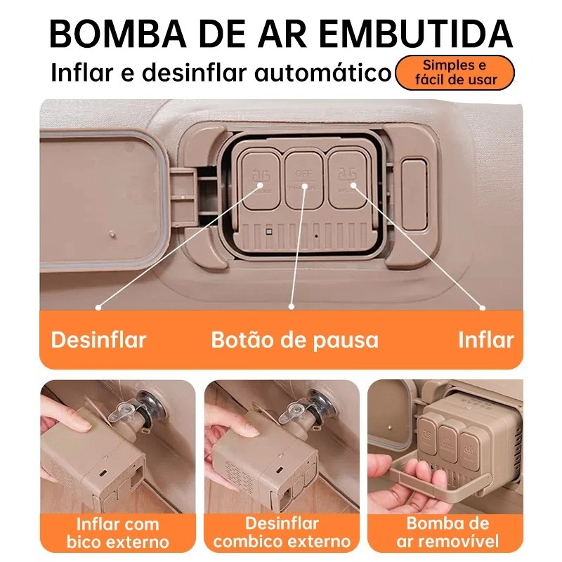 Colchão Inflável Automático Com Bomba Embutida Glampture para Camping — foto 4