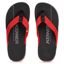 Chinelo Kenner NK6 Pro Preto e Vermelho - Masculino