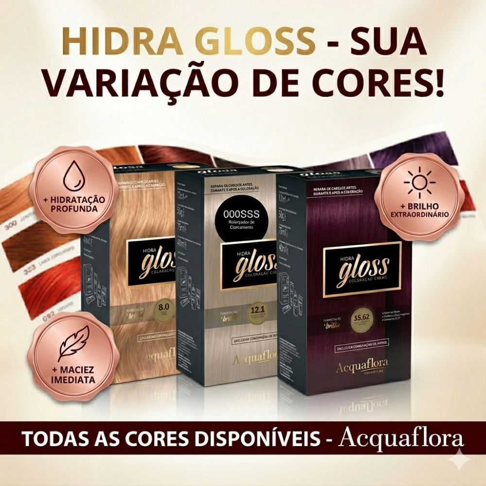 Coloração Hidra Gloss Escolha Sua Cor - Acquaflora
