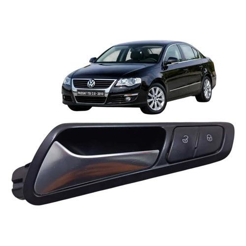 Maçaneta Interna Dianteira Esquerda Vw Passat 2009 A 2011 Preto Dianteira